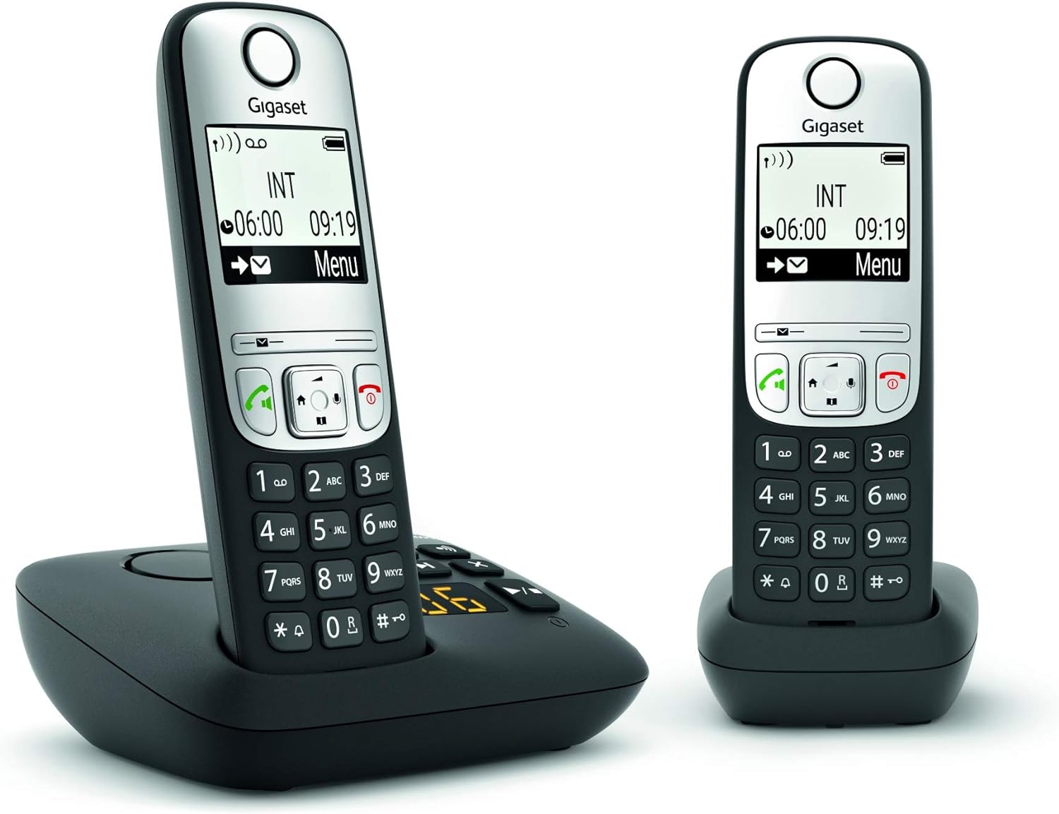 Gigaset A690A Duo schnurloses Telefon Festnetz schwarz