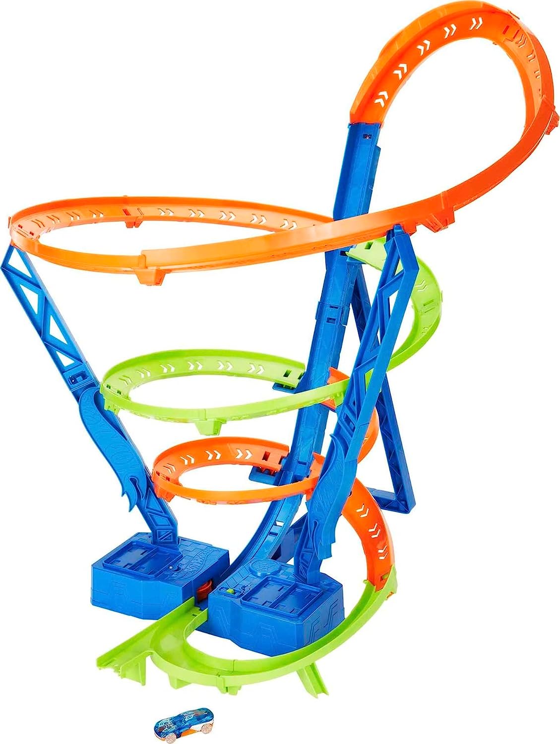 Mattel HGV67 Hot Wheels Crash Spirale Trackset Auto-Rennbahn Spielzeugauto