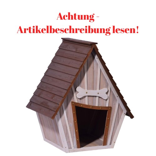 Hundehütte, Spielzeughaus, Holz, Schindeln, Knochenzeichen