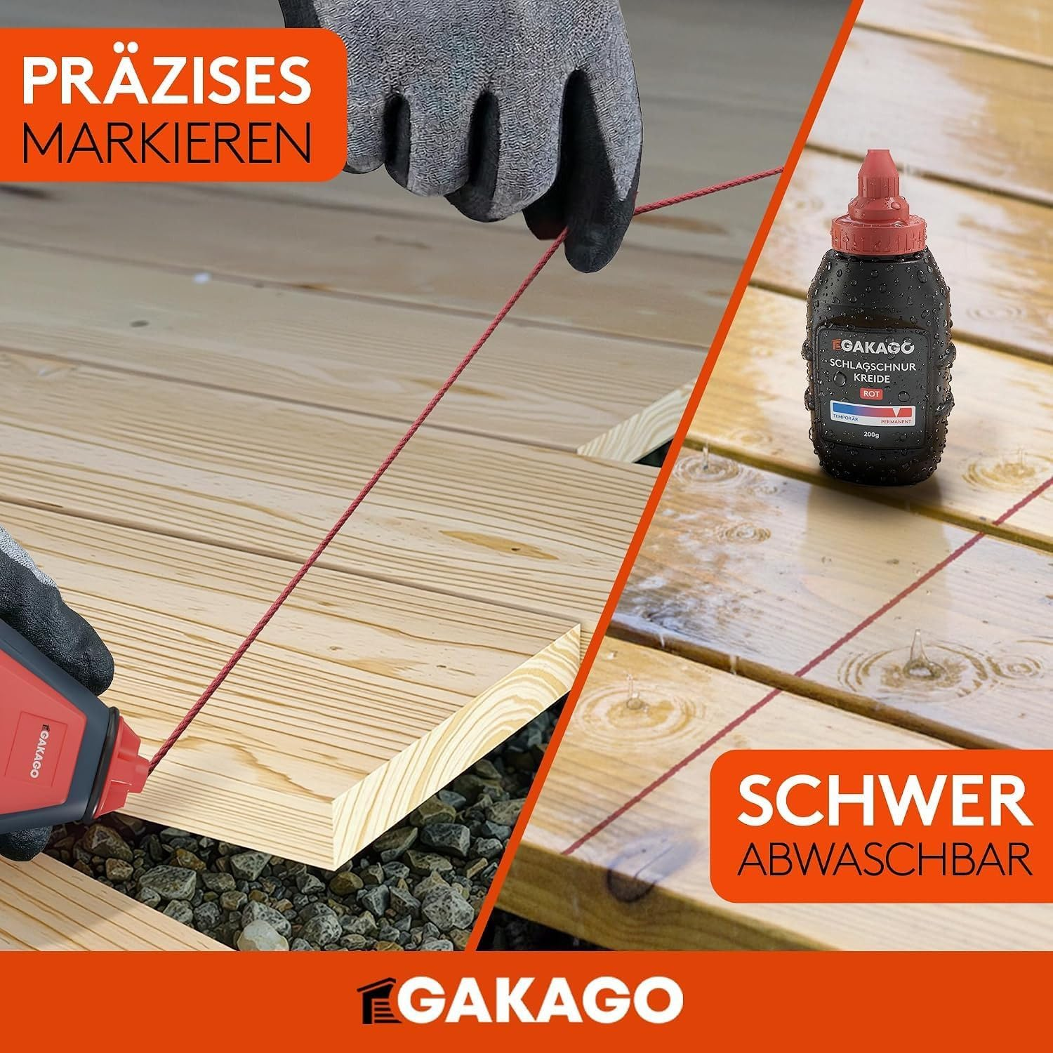 Holz, Schnur, Schnür, Klebstoff, Kreide-Schlauch