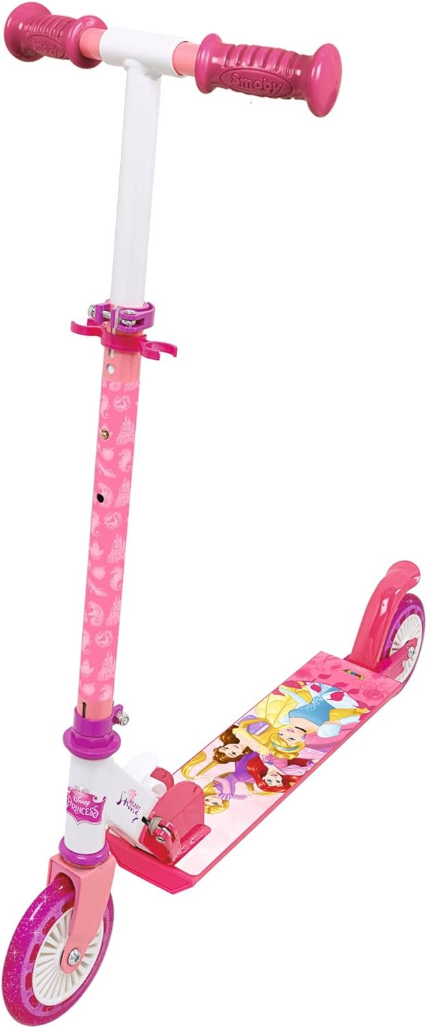 Smoby 750345 Disney Princess Roller mit Bremse Scooter klappbar