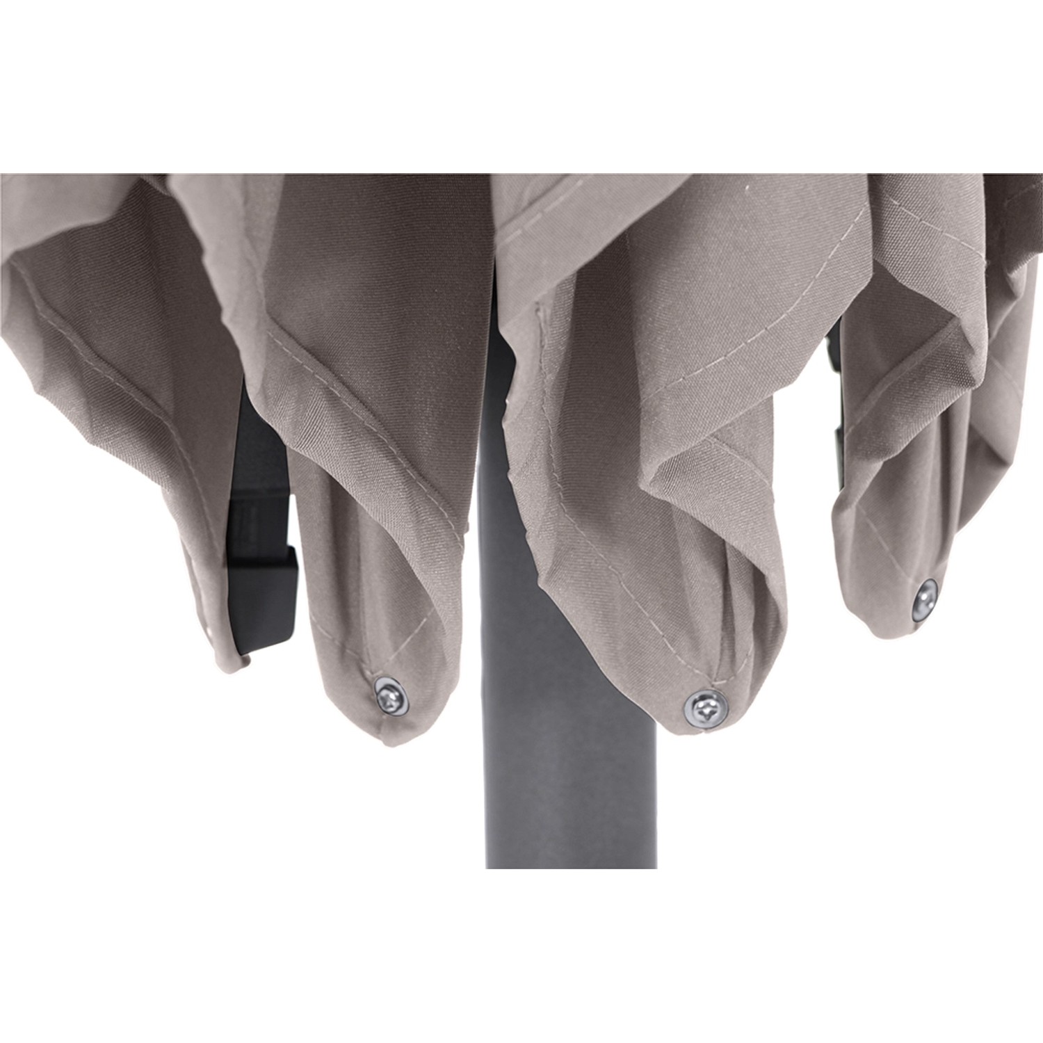 Siena Garden Marktschirm Avio 200 cm x 250 cm Taupe mit Kurbelmechanik