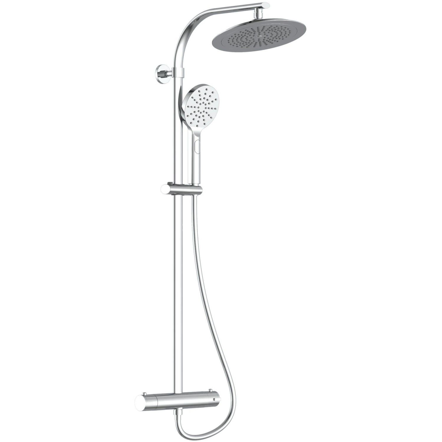 Schütte Überkopf Brauseset Madura Fresh mit Thermostat Verchromt