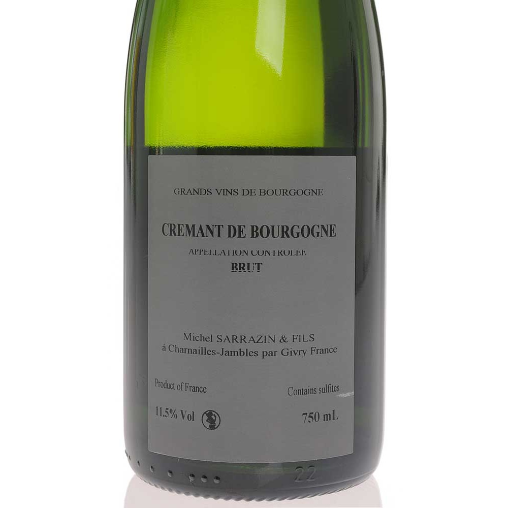 Crémant de Bourgogne BRUT Michel SARRAZIN et Fils, 0,75 ltr.