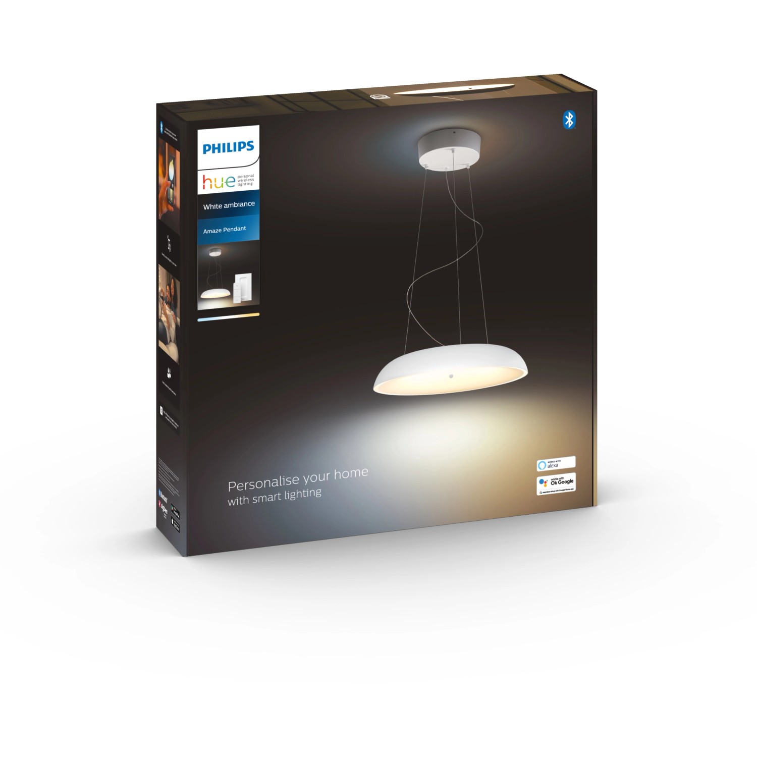 Philips Hue Pendelleuchte White Ambiance Amaze Weiß 2.750 lm inkl. Dimmer