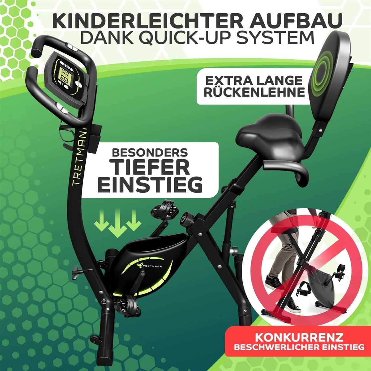 Fitness-Bike, Indoor-Cycle, Ergometer, Display, Trainer