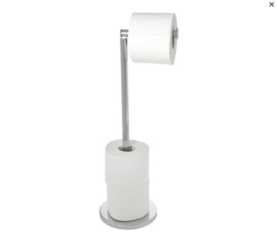 Wenko Stand Toilettenpapierhalter 2 in 1 edelstahl