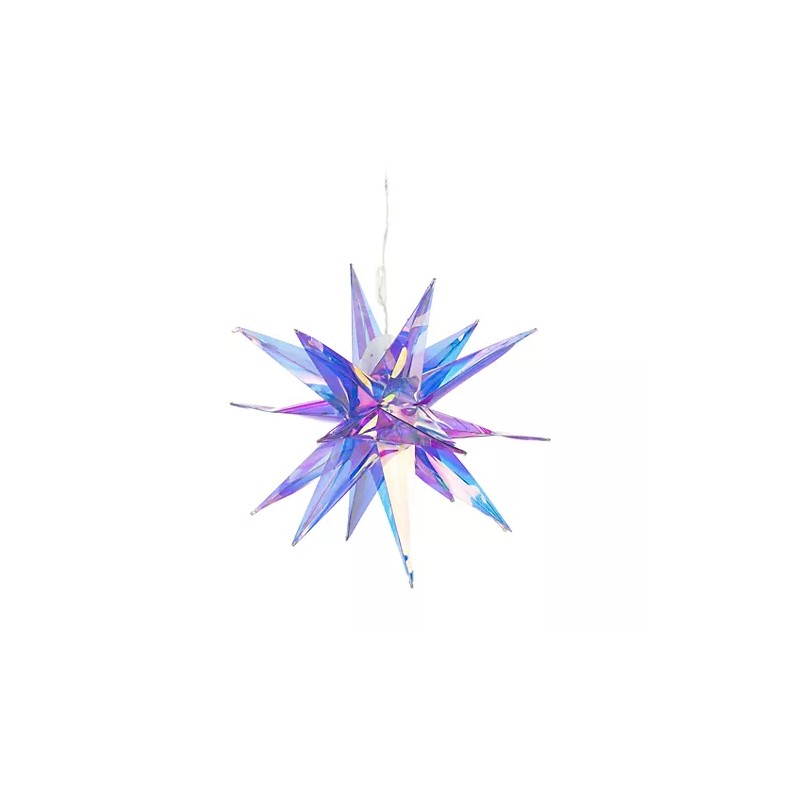 LUMIDA Xmas LED Dekostern irrisierende Optik Fensterdeko Stern Weihnachten 35cm D