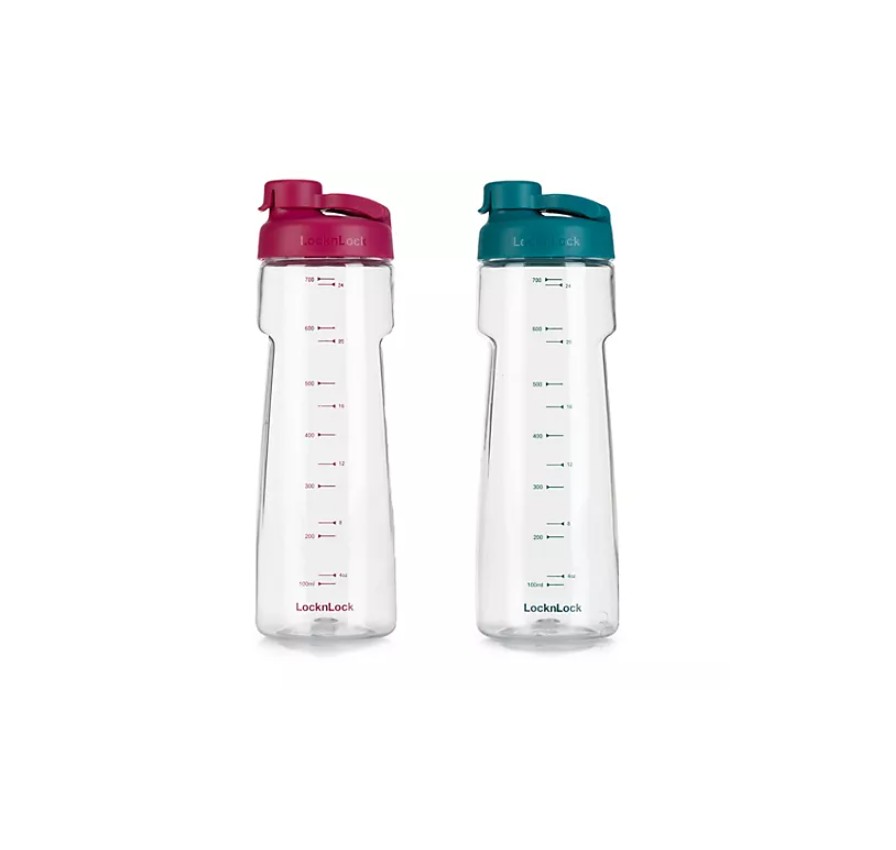 Trinkflasche, Wasserflasche, Getränkeflasche, Messskala, Doppelpack