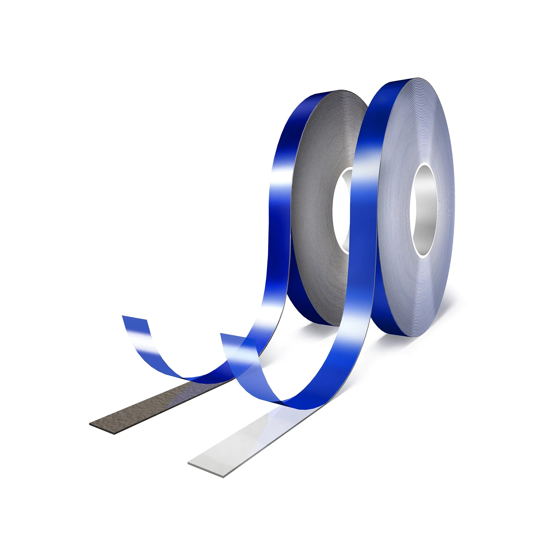Doppelseitiges Klebeband, Klebebandrolle, Blau, Selbstklebend