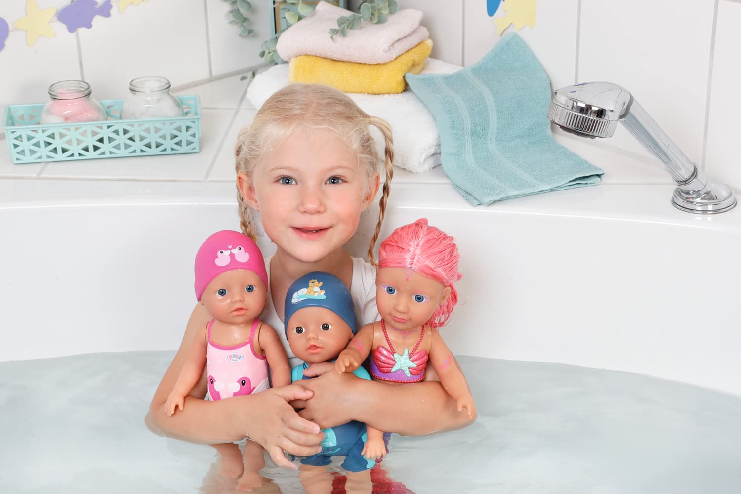 Zapf Creation 834060 BABY born My First Swim Girl Aufzieh-Badepuppe wasserfest Puppe Badepuppe