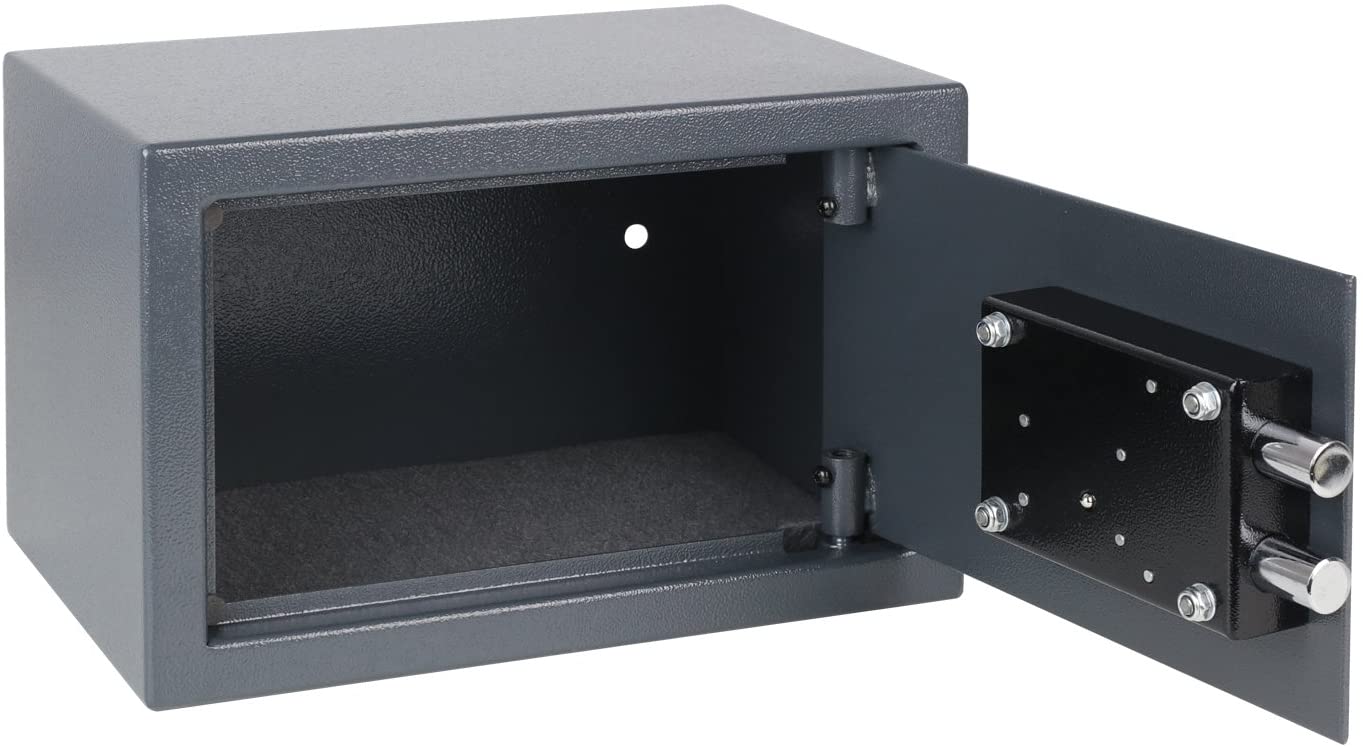 kleiner Tresor, Wandtresor, Metallsafe, Sicherheitsschrank, Schloss-Schrank