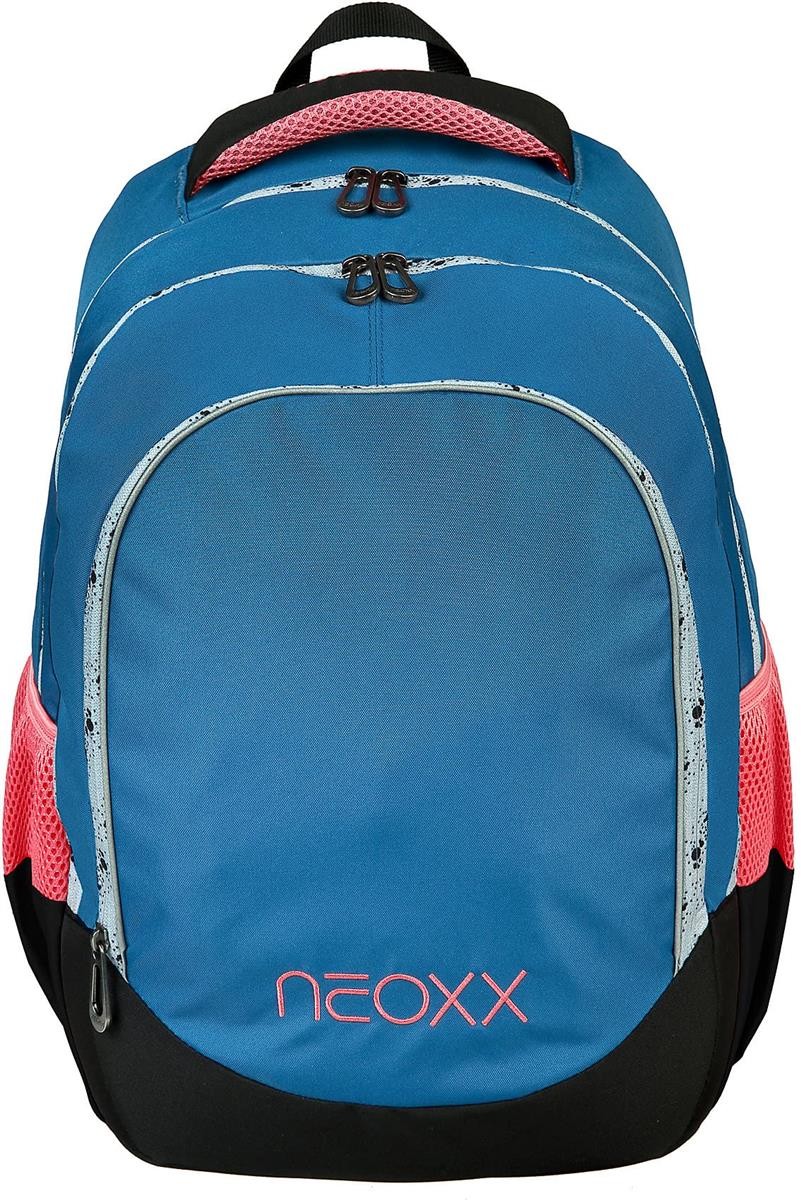 Rucksack, Backpack, Blau, Reißverschlüsse, Seitentaschen