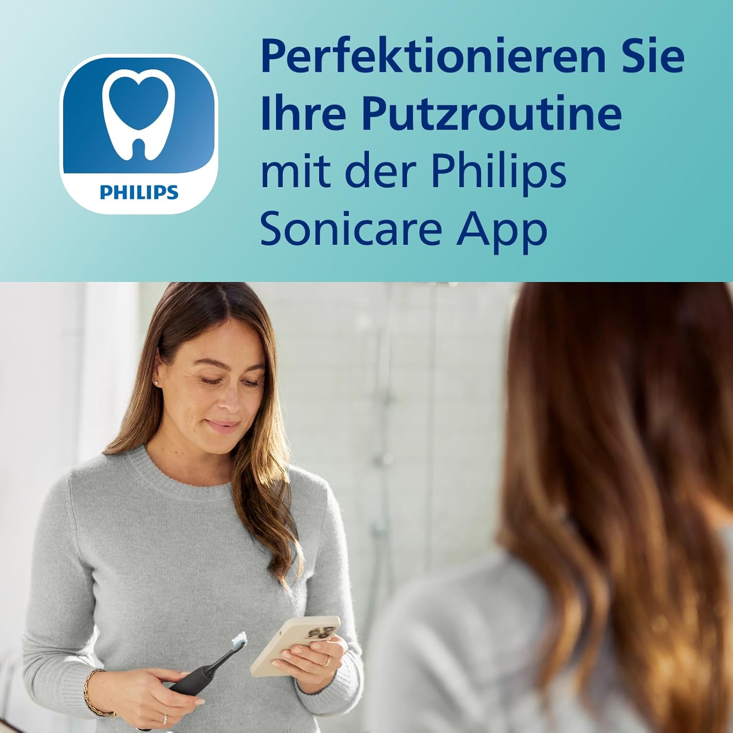 Philips Sonicare DiamondClean 9000 elektrische Zahnbürste, Schallzahnbürste mit App, Drucksensor, 4 Putzmodi, 3 Intensitätsstufen, Ladeglas und USB-Reiseetui Schwarz Modell HX9911/09