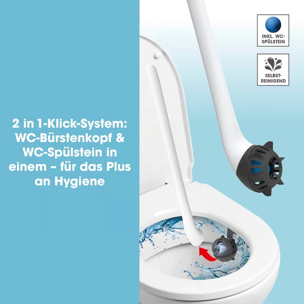 WC-Buerstenkopf, WC-Spuelstein, 2 in 1, Hygiene, Badezimmerzubehoer