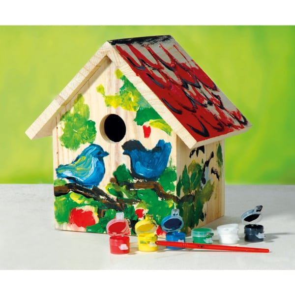 Vogelhaus, Bastelhaus, Malerei, Kinderspielzeug, Farben
