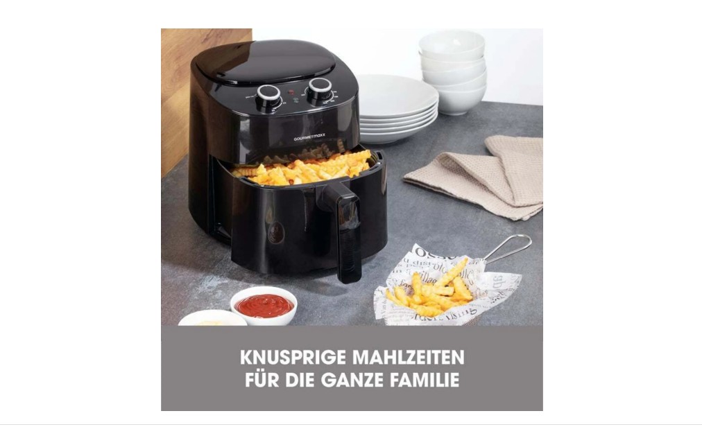 fritteuse, airfryer, schwarz, kabellos, pommes