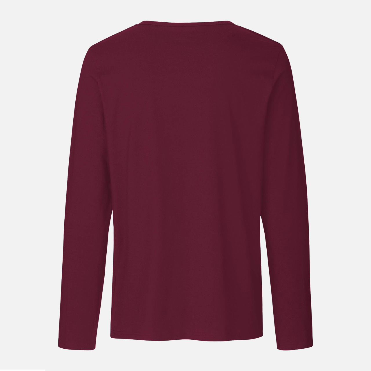 Mens Long Sleeve Shirt - Bio Baumwolle - Bordeauxe