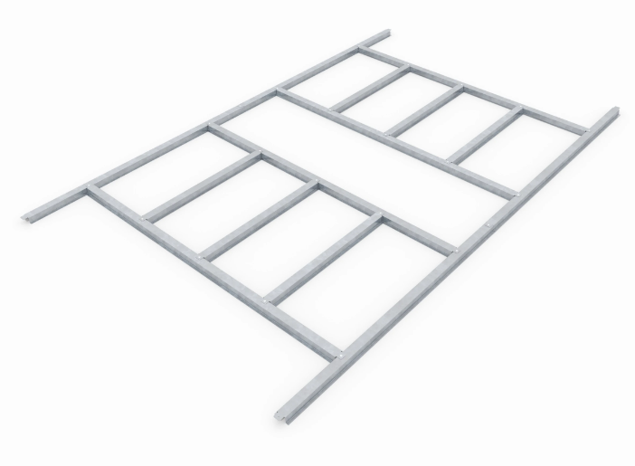 Pergart 40003838 Bodenfundament Frankfurt II 86 Alu 224 cm x 180 cm x 2,6 cm