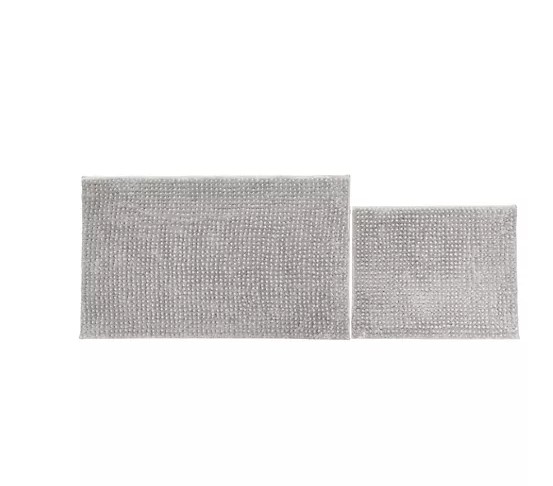 BADIZIO Softdry Badematten Set grau Fußmatte Badteppich 60x100cm