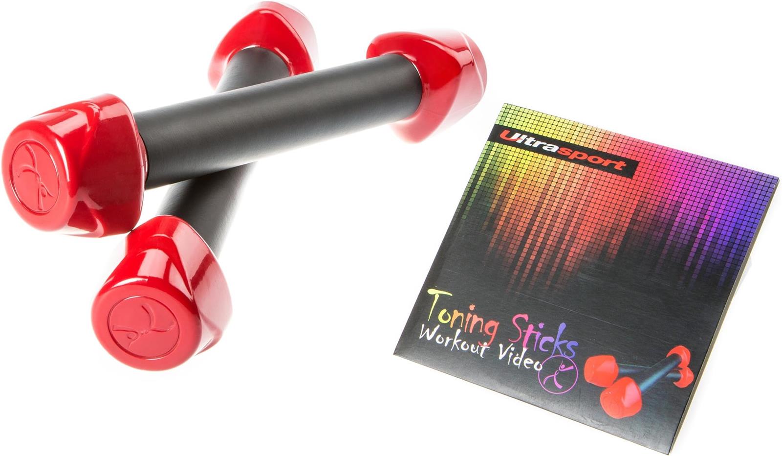 Ultrasport Fitness-/Tanzset mit Toning Sticks und Trainings-DVD