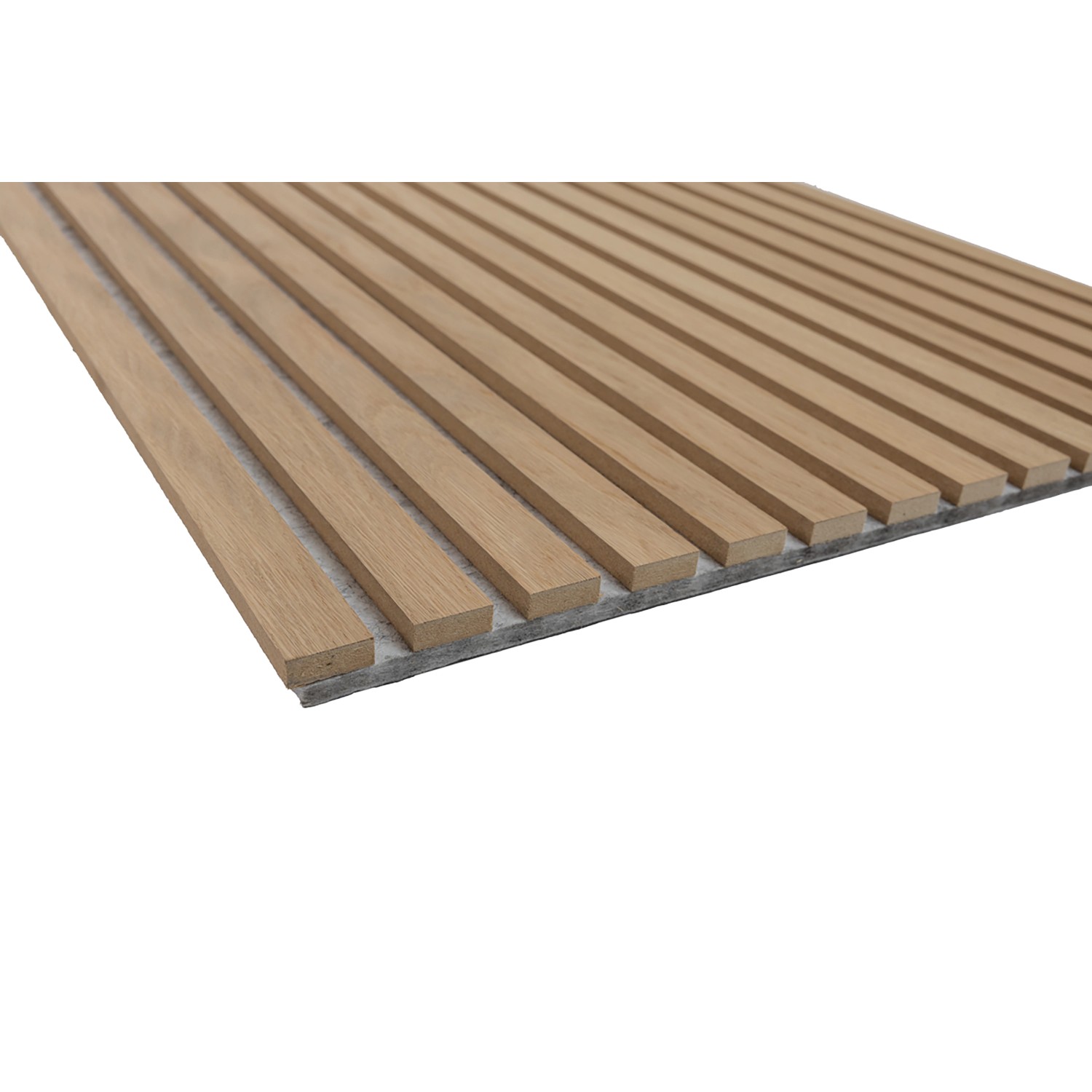 Akustikpaneel Wandverkleidung Eiche MDF Natur Akustikfilz Grau 119,8 cm