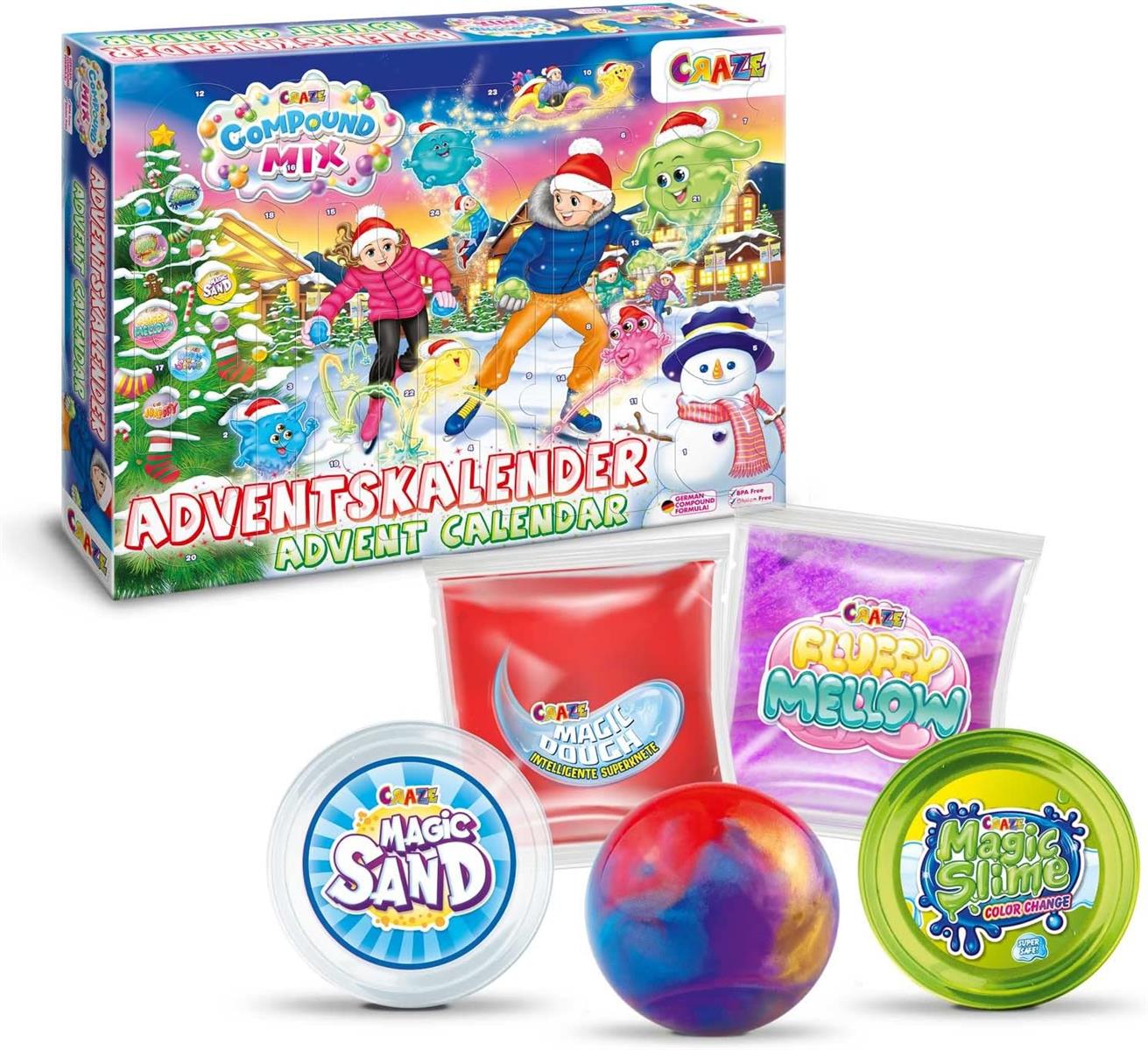 Craze Mix Compound Kinder Adventskalender Schleim Mix 2023 Magic Sand Schleim Spielzeug