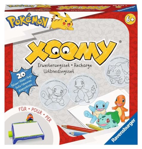 Ravensburger Xoomy Erweiterungsset Pokémon 20239 - Erweiterungsset für den Xoomy Midi oder Maxi, Xoomy Erweiterung mit 20 neuen Motiven
