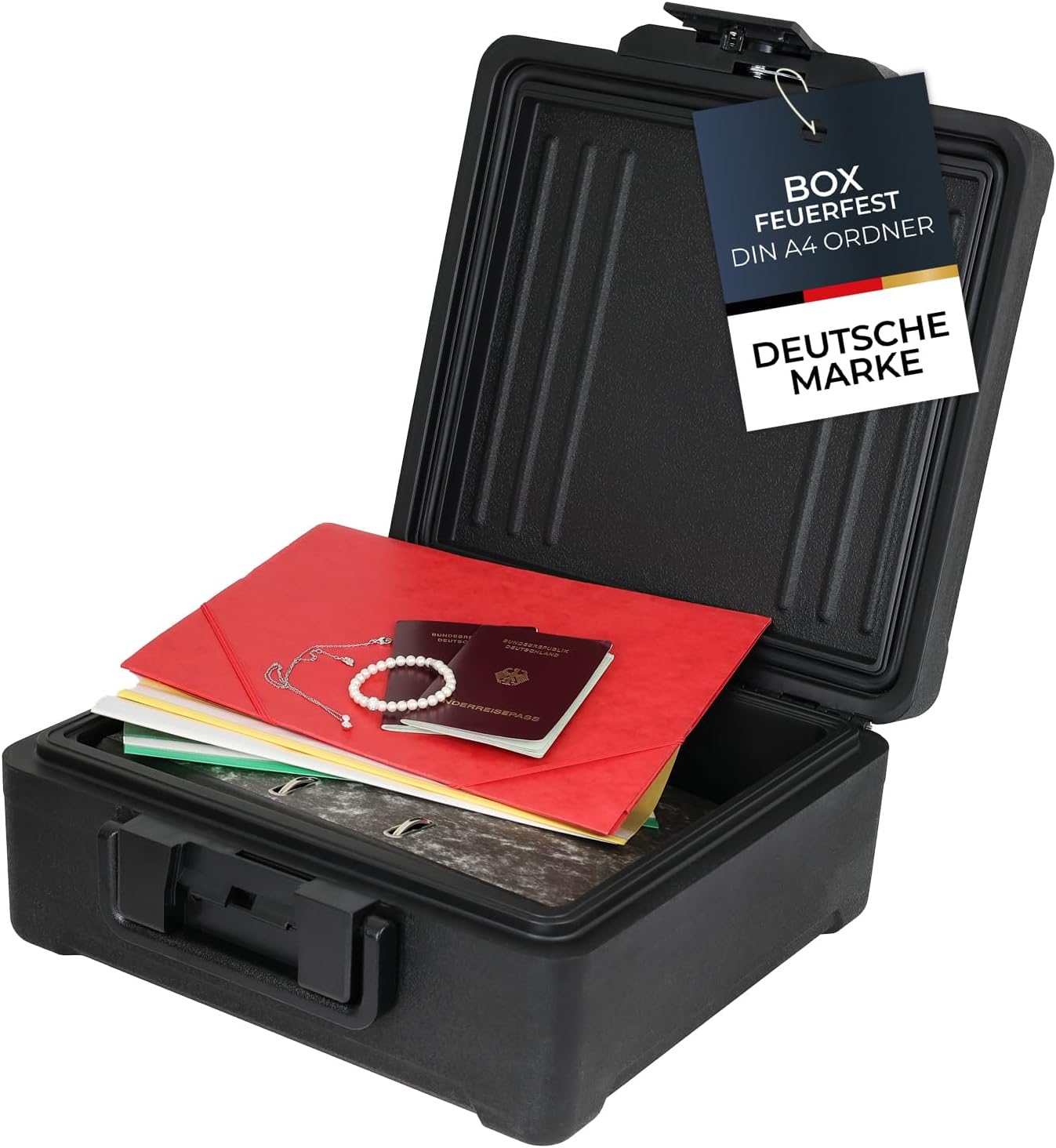 Koffer, Feuerfester Koffer, Reisebox, Kartenhülle, Dokumenten-Set
