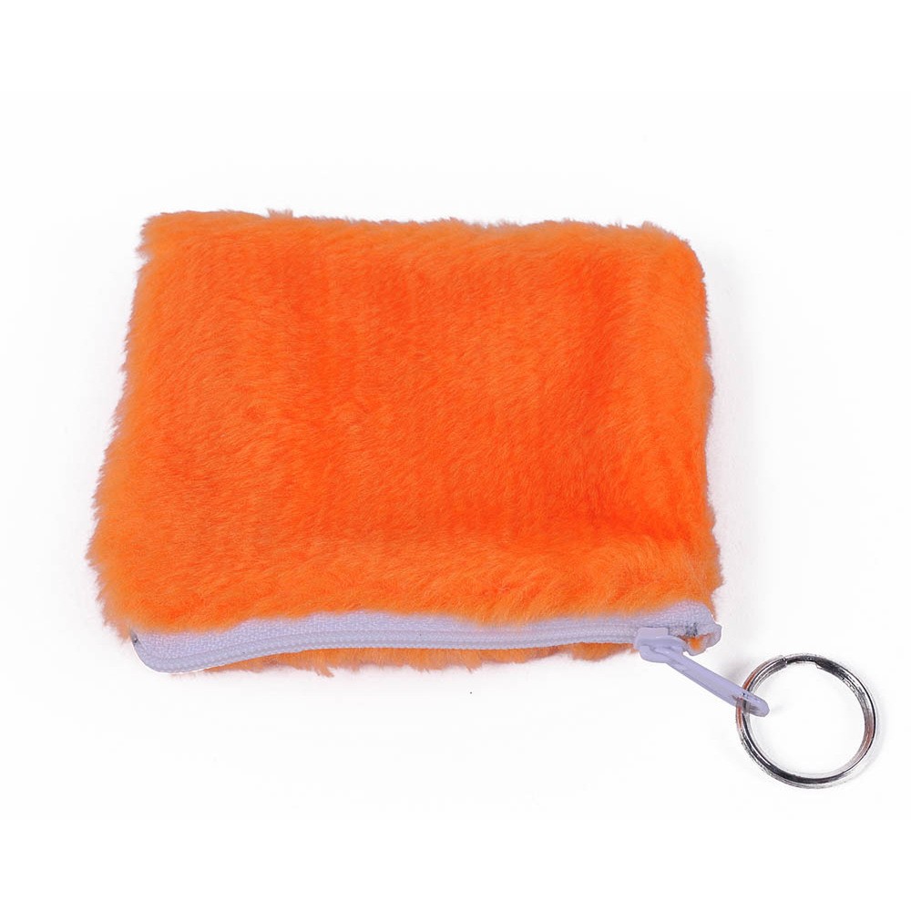 orange, fluffy, Tasche, Reißverschluss, Schlüsselring