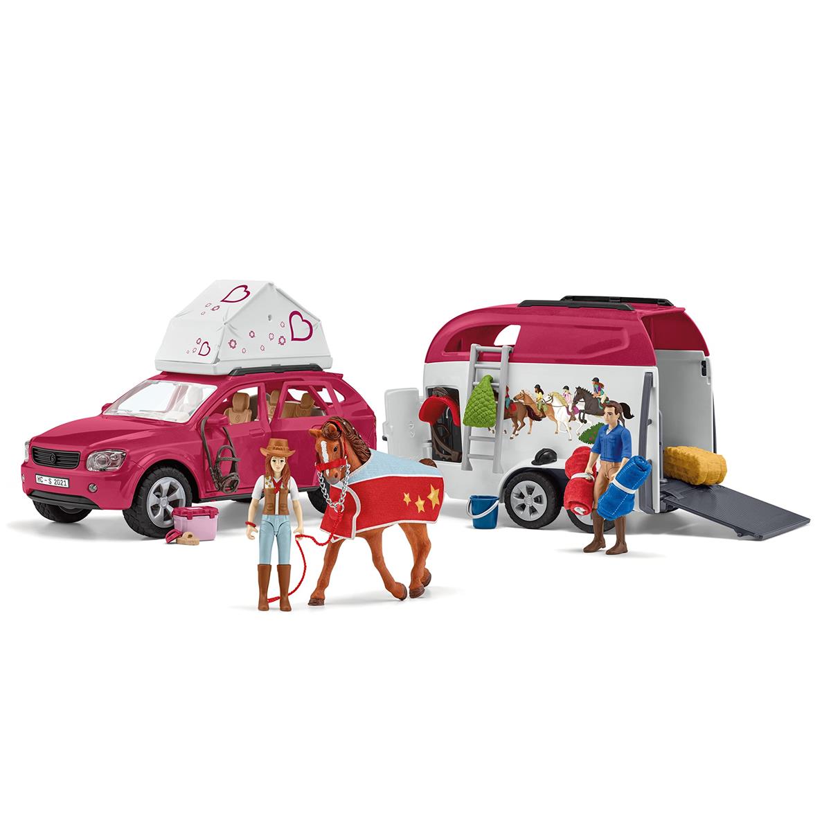 Schleich Horse Club 42535 Abenteuer mit Auto und Pferdeanhänger