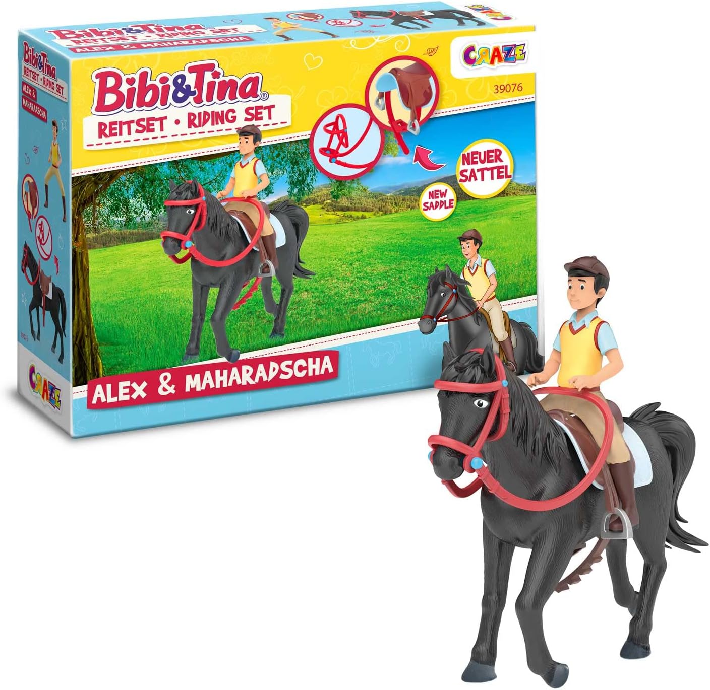 CRAZE 39076 BIBI UND Tina Figuren Spielset MAHARADSCHA Martinshof Pferde Bauernhof inder Spielzeug