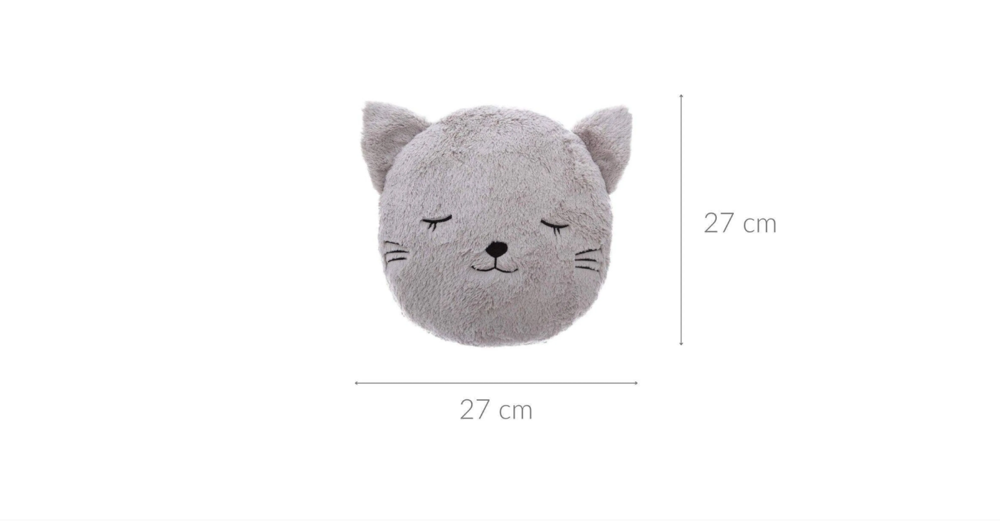 Kinderkissen "Katze"  Kunstpelz D28 cm