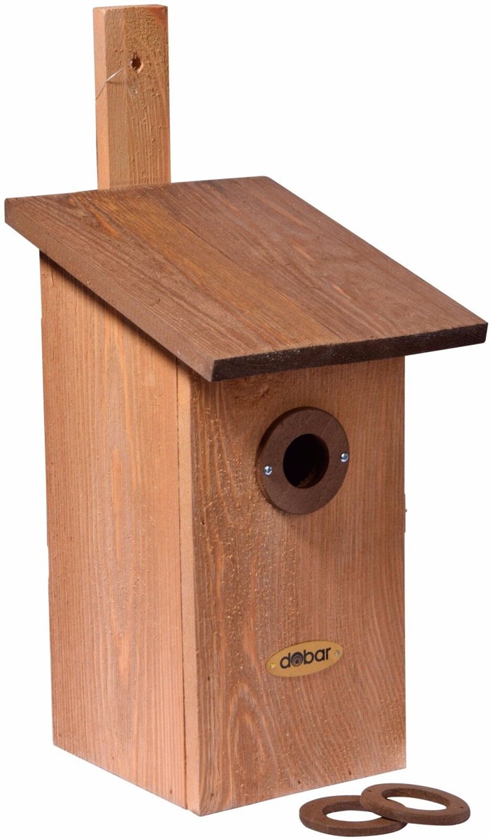 Holz-Vogelhaus, Vogelhaus aus Holz, Nistkasten aus Holz, braun, Holz