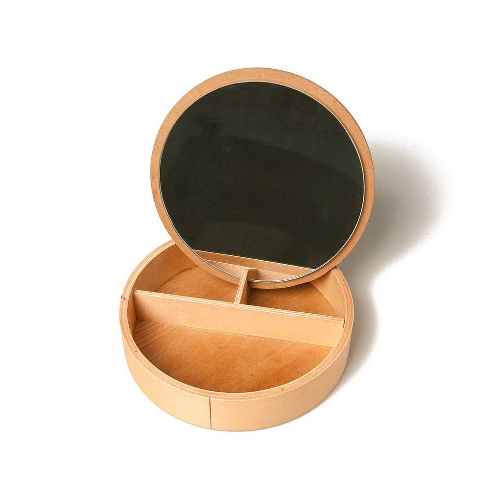 Schmuckaufbewahrung aus Holz mit Spiegel 20x5 cm