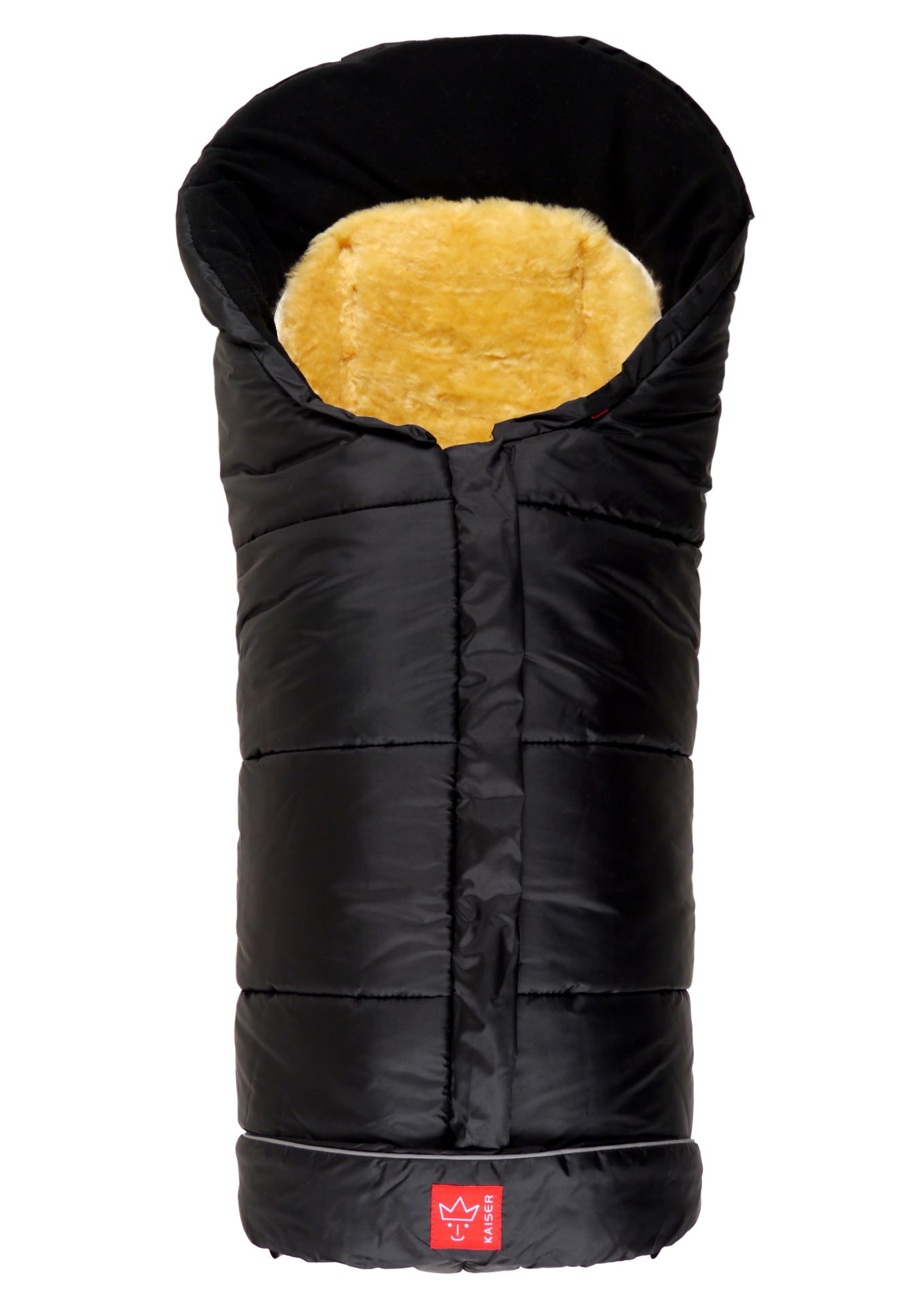 Kaiser 65699325 Fußsack Jooy Sheepy mit Lammfelleinlage schwarz/melange