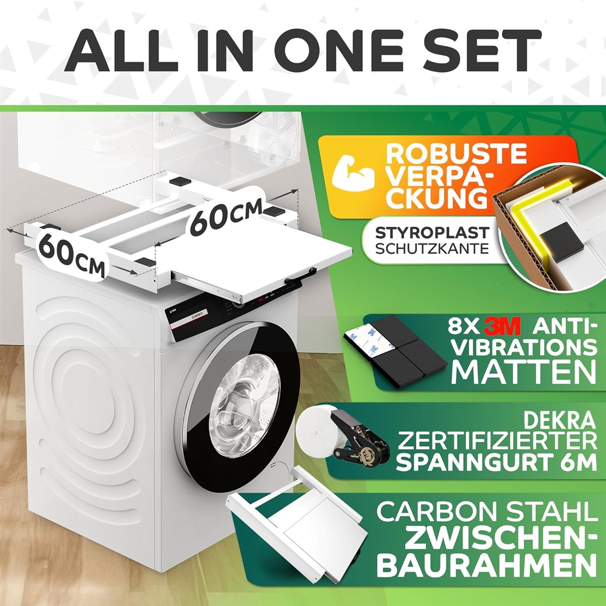 Waschmaschine, Schubfach, Verpackung, Grip, Holzboden