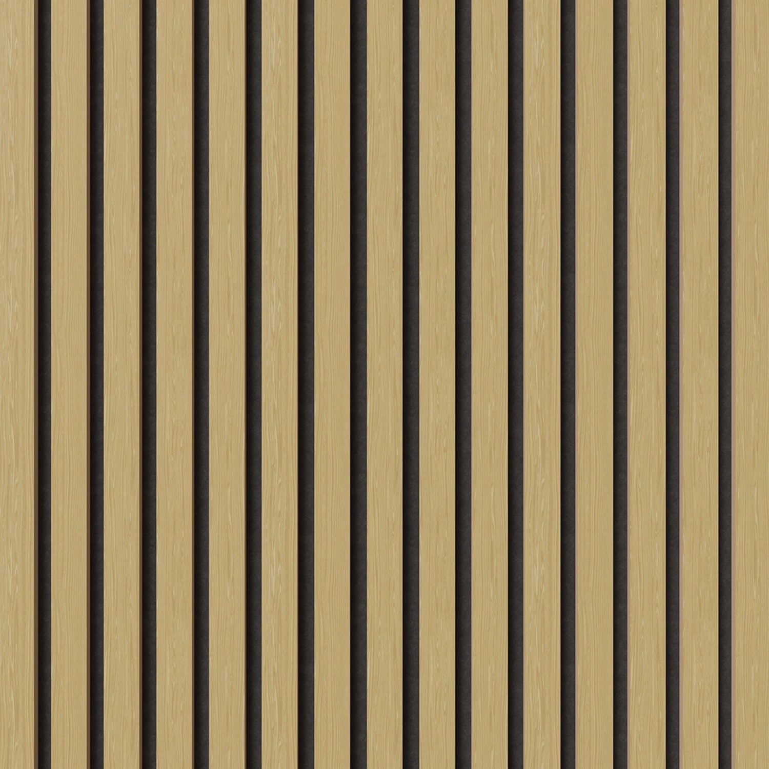 Akustikpaneel Wandverkleidung Eiche MDF Natur Akustikfilz Schwarz 119,8 cm
