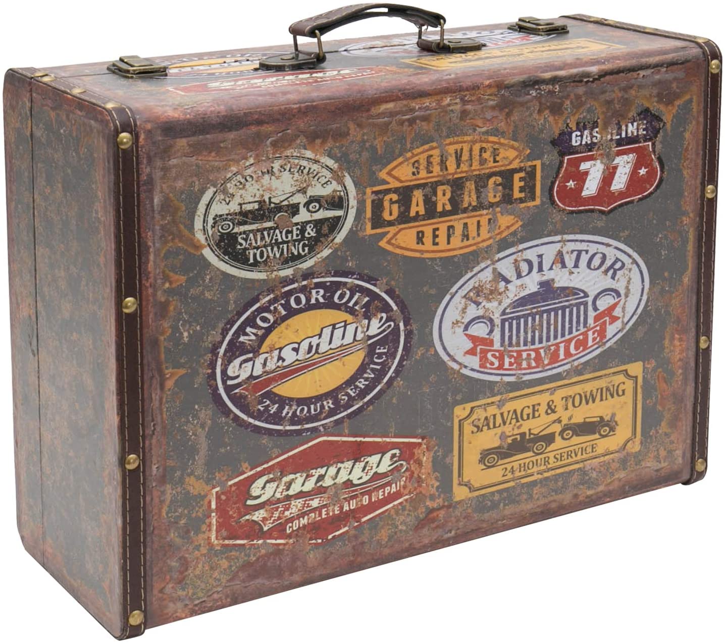 HMF 2er Schatztruhe Vintage Koffer aus Holz "Garage"