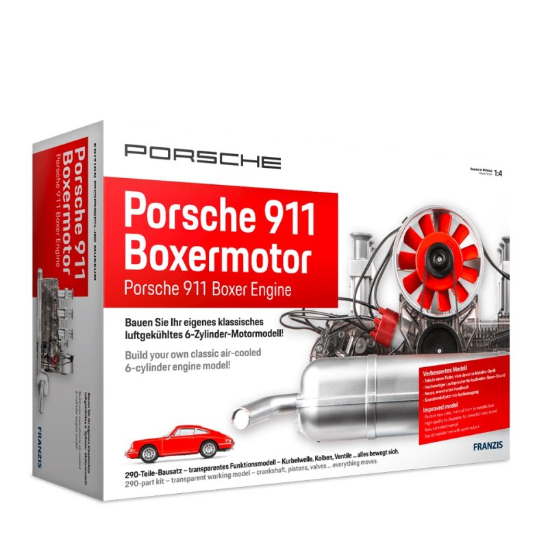 Franzis Porsche 911 Boxermotor  Modell-Bausatz Technikbausatz 6-Zylinder