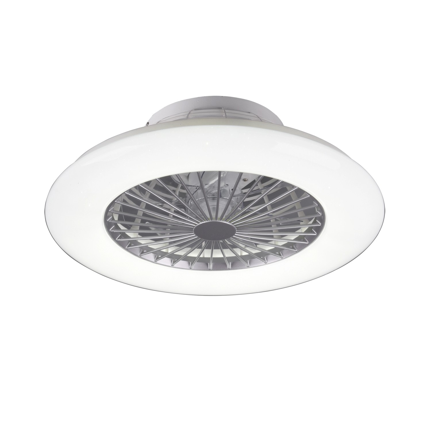 Trio LED Deckenleuchte mit Ventilator Stralsund Ø 50 cm Weiß