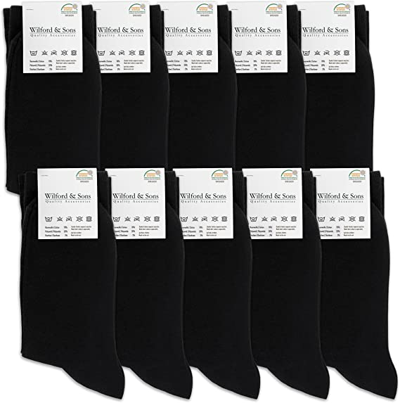 Wilford & Sons Socken Schwarz 10 Paar Gr. 35-38