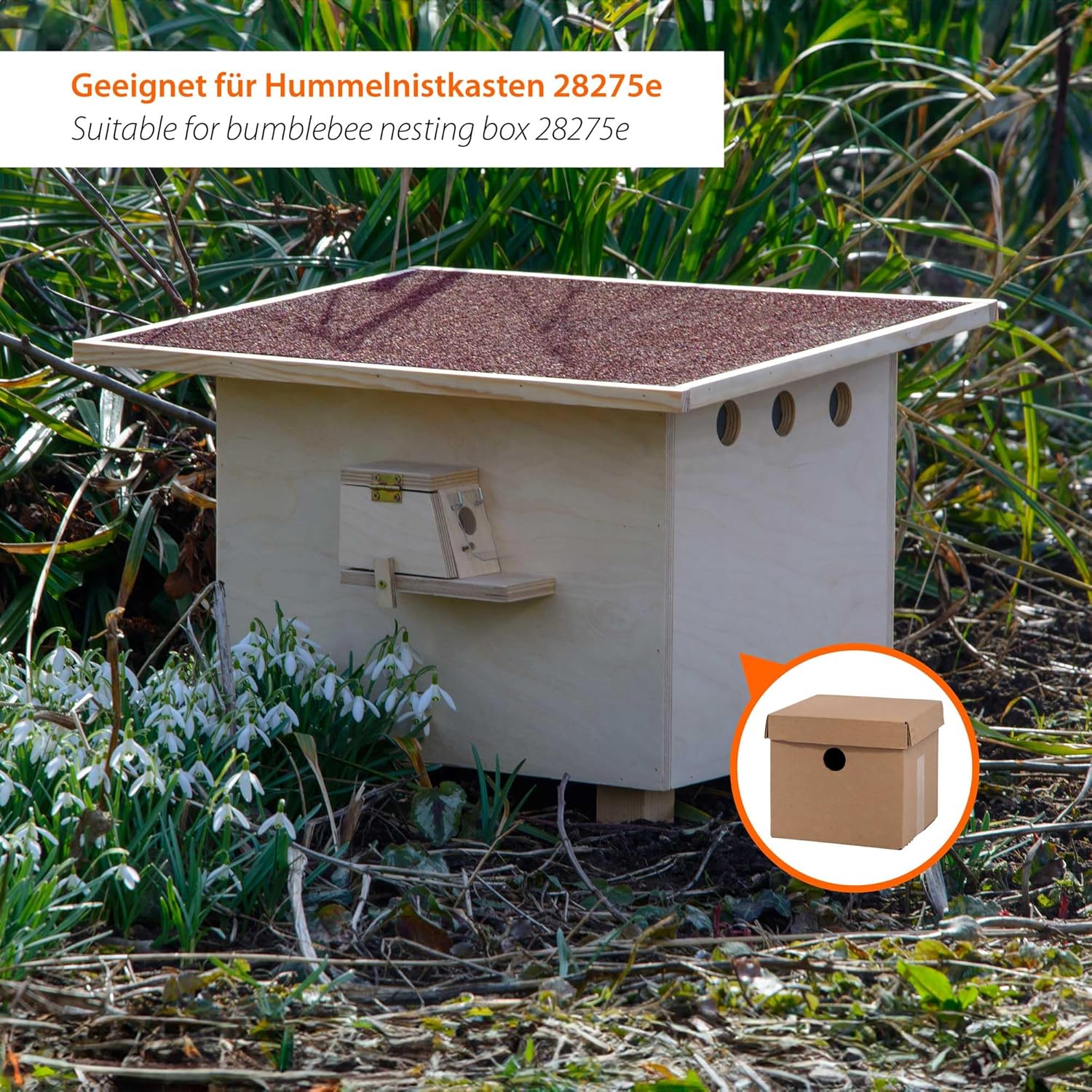 Dobar Luxus-Insektenhotels Hummelkasten Füllmaterial Austauschset – Nistmaterialien für Hummelkästen