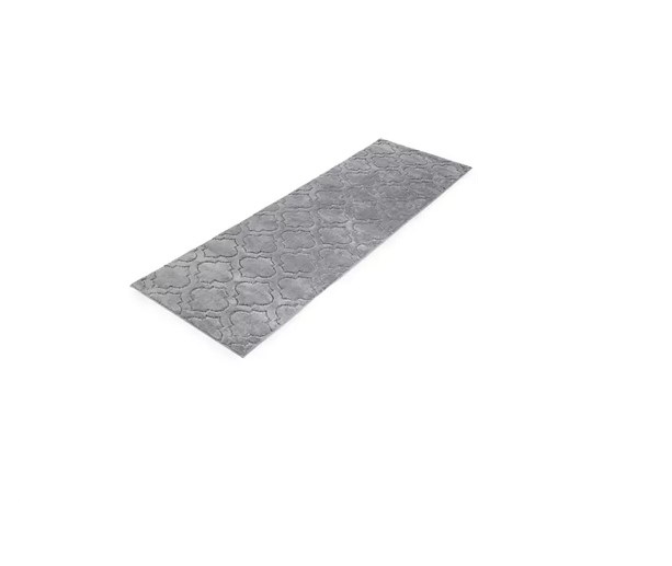 CASA FONDO Läufer Teppich Teppichläufer Bodenteppich Fußmattenläufer 80x250cm grau