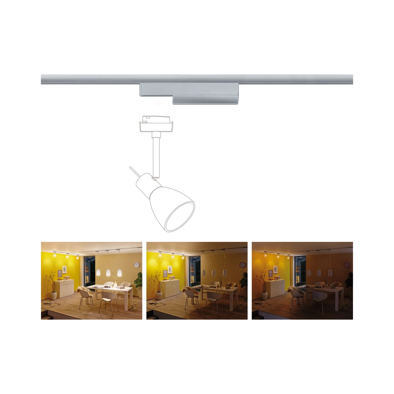 Paulmann Smart Home Zigbee URail Spotadapter 0 50W Chrom matt An/Aus/Dimmen