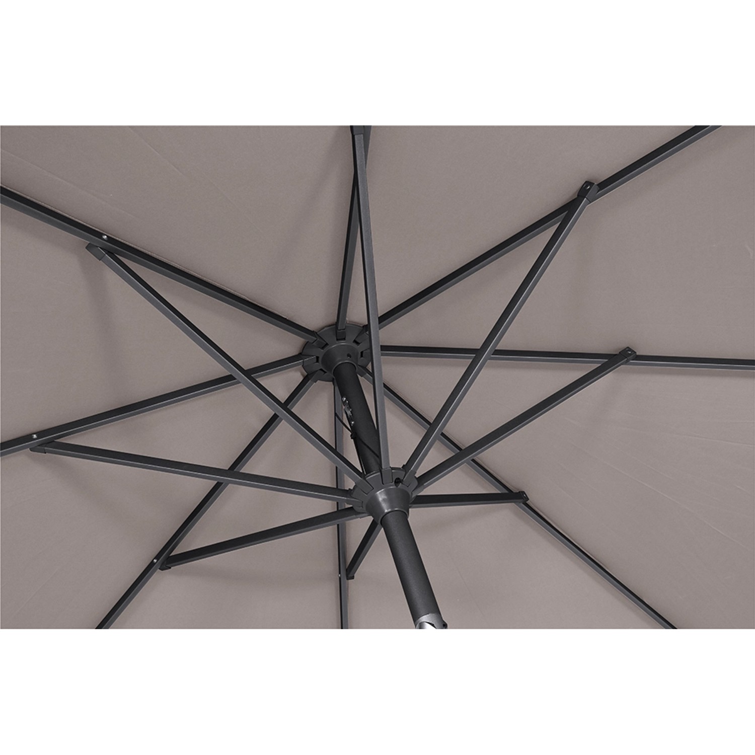 Siena Garden Marktschirm Avio 200 cm x 250 cm Taupe mit Kurbelmechanik