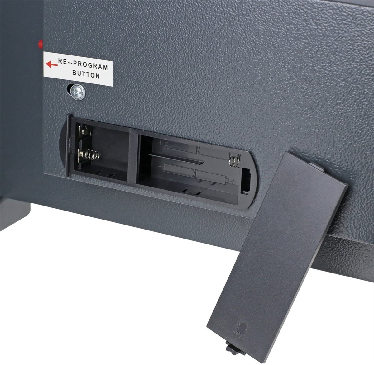 Batteriefach, Deckel, Rückwand, Neuprogrammiertaste, Federn