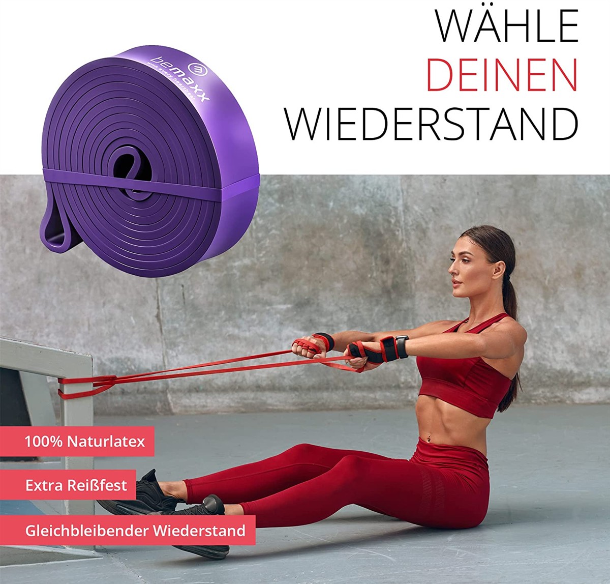 Fitness, Widerstandsband, Lila, Training, Latexfrei