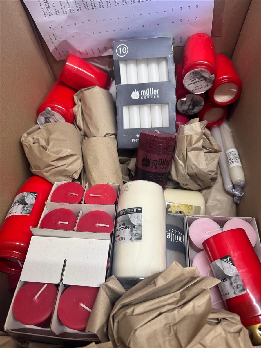 1x Palette Kerzen Restposten Sonderposten Palettenware