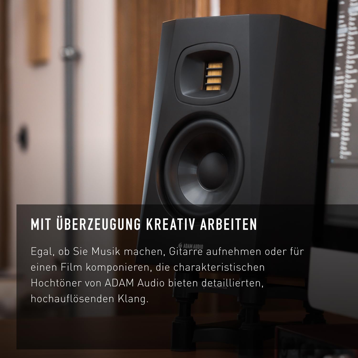 ADAM Audio 11102010 T5V aktiver Studiomonitor für Aufnahmen schwarz Woofer